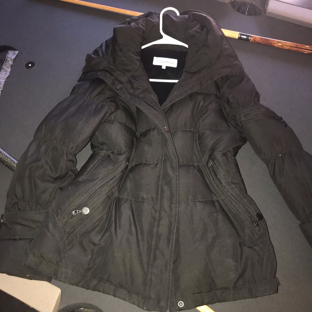 Calvin Klein hooded puffer coat